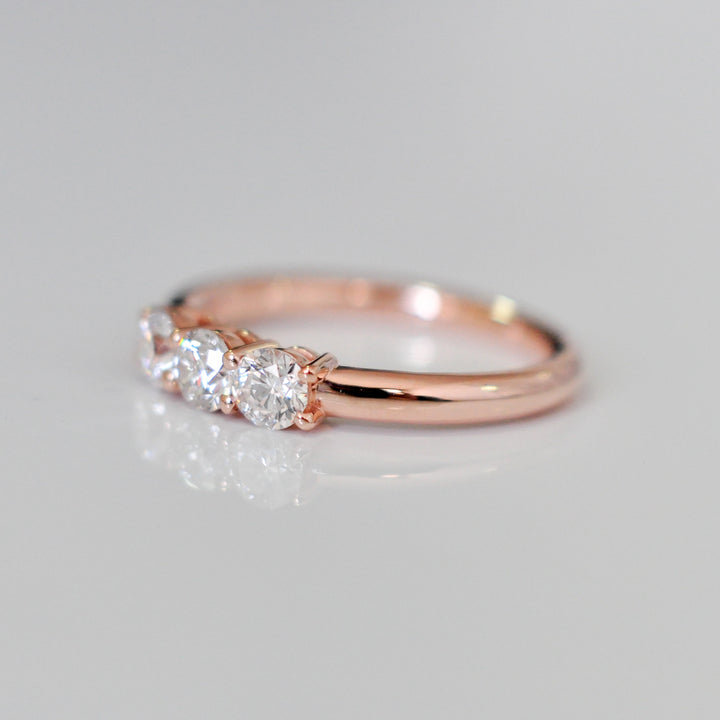 rose gold 3 diamonds (1 ctw) ring