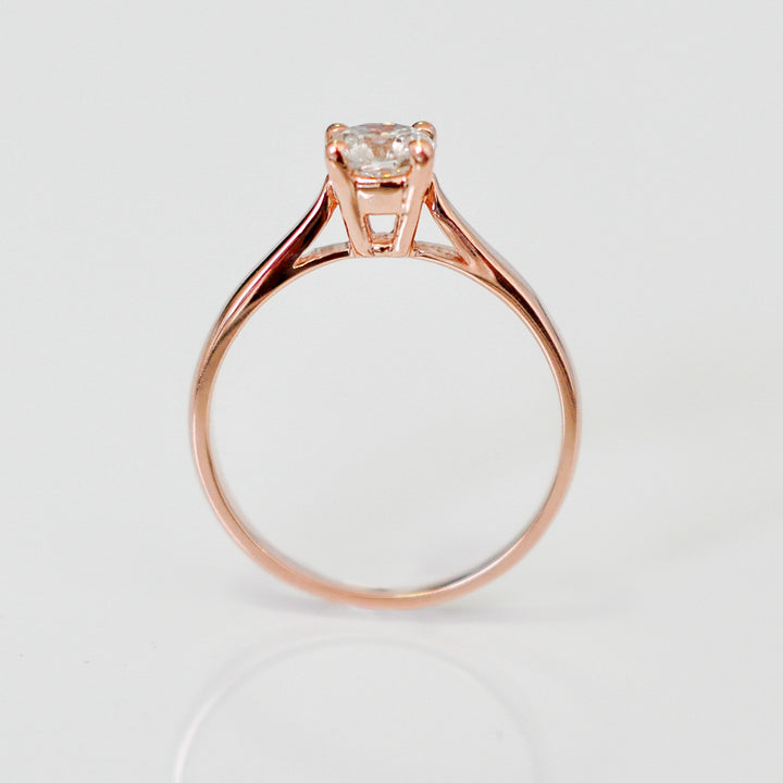 0.70 ct diamond four prongs solitaire ring