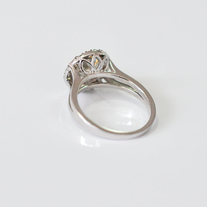 3 carat Center split shank diamonds halo engagement ring