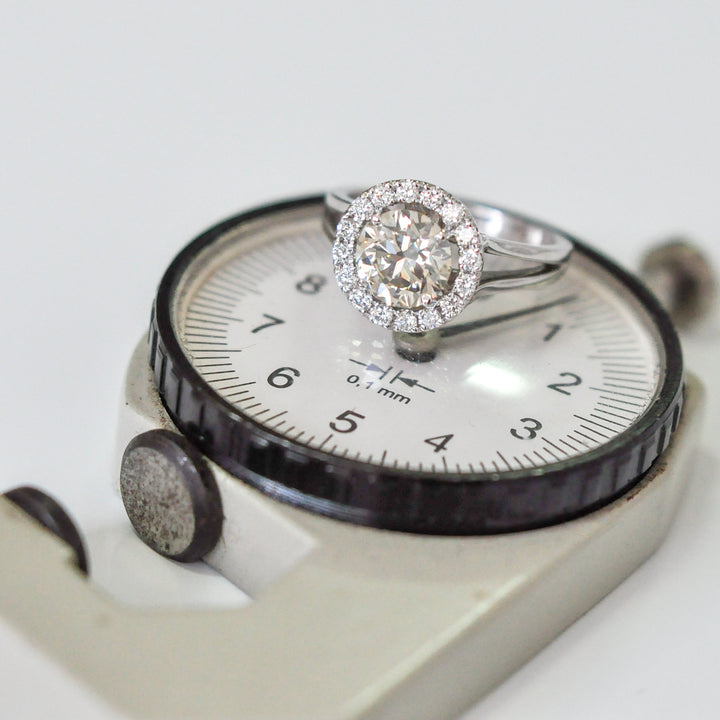 3 carat Center split shank diamonds halo engagement ring