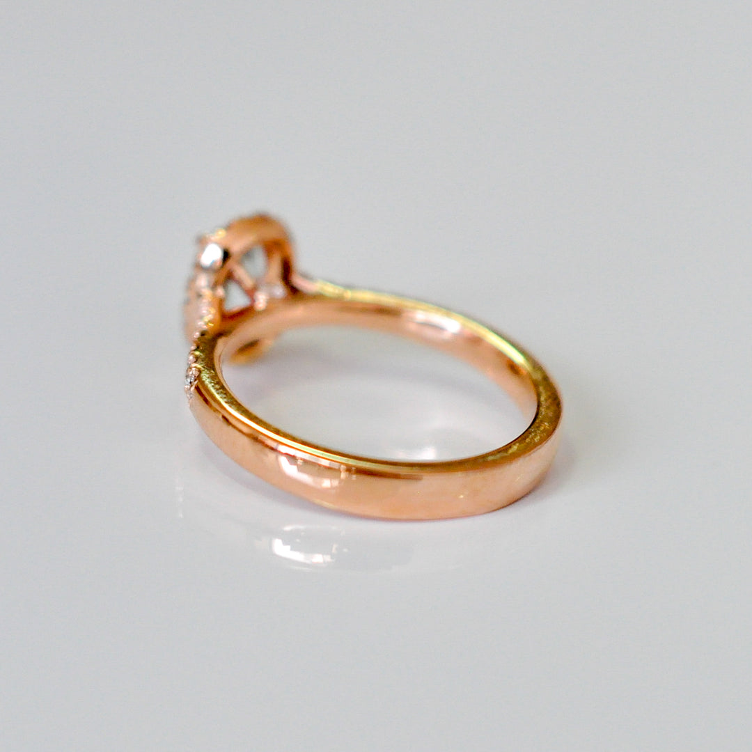 AQUA MARINE OVAL HALO RING