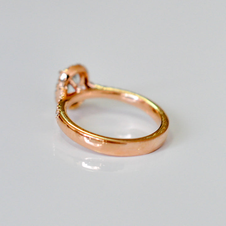 AQUA MARINE OVAL HALO RING