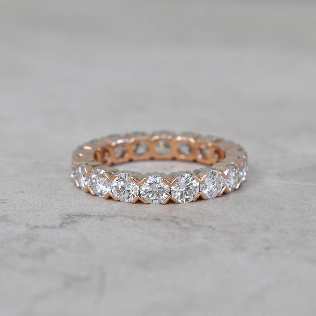 Rose gold diamonds (3.6 ct. tw.) eternity ring