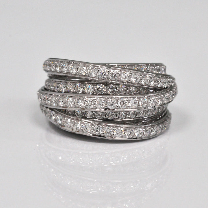 White gold diamonds ring