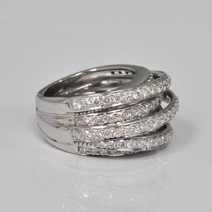 White gold diamonds ring