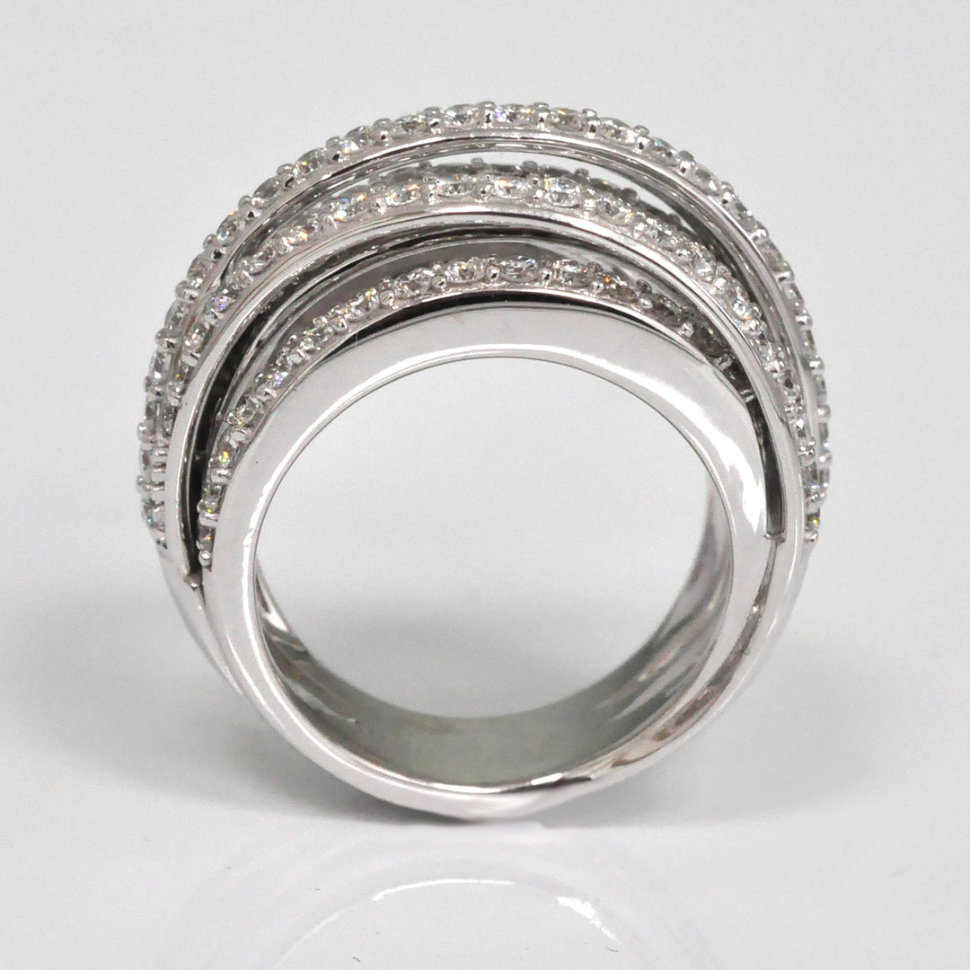 White gold diamonds ring