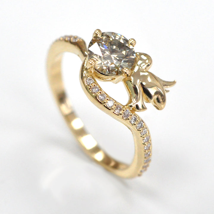 Lovebird Yellow Gold Diamonds ring