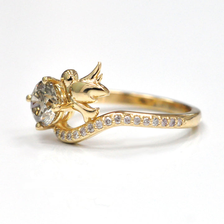 Lovebird Yellow Gold Diamonds ring
