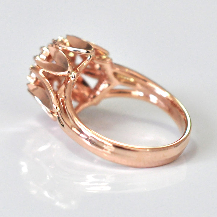 Vintage style Rose Gold &amp; Diamonds Ring